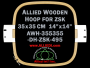 35.5 x 35.5 cm (14.0 x 14.0 inch) Rectangular Allied Wooden Embroidery Hoop