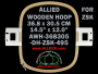 36.8 x 30.5 cm (14.5 x 12.0 inch) Rectangular Allied Wooden Embroidery Hoop