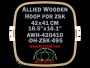 42.0 x 41.0 cm (16.5 x 16.1 inch) Rectangular Allied Wooden Embroidery Hoop