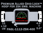 11 x 12 cm (4.5 x 5 inch) Rectangular Premium Allied Grid-Lock Plastic Embroidery Hoop - ZSK 400