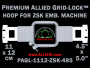 11 x 12 cm (4.5 x 5 inch) Rectangular Premium Allied Grid-Lock Plastic Embroidery Hoop - ZSK 495