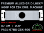 7 cm (2.8 inch) Round Premium Allied Grid-Lock Plastic Embroidery Hoop - ZSK 400