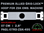 7 cm (2.8 inch) Round Premium Allied Grid-Lock Plastic Embroidery Hoop - ZSK 495