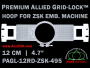 12 cm (4.7 inch) Round Premium Allied Grid-Lock Plastic Embroidery Hoop - ZSK 495