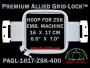 16 x 17 cm (6.5 x 7 inch) Rectangular Premium Allied Grid-Lock Plastic Embroidery Hoop - ZSK 400