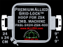 24 x 24 cm (9 x 9 inch) Square Premium Allied Grid-Lock Plastic Embroidery Hoop - ZSK 400