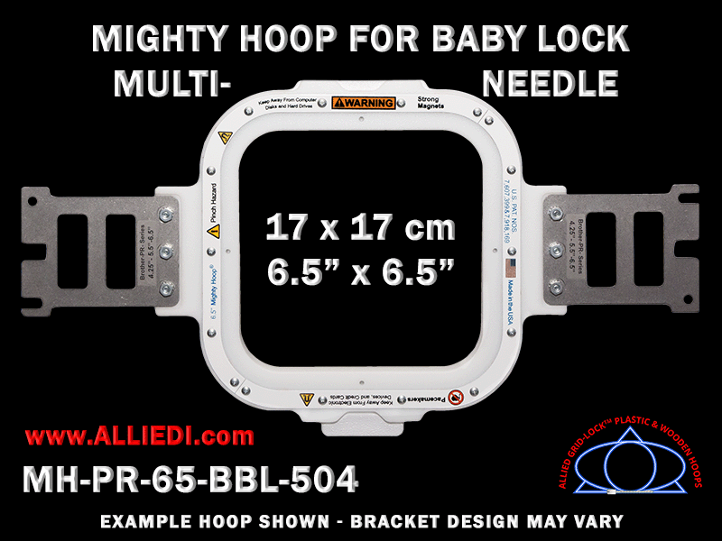 Baby Lock Multi-Needle 6.5 x 6.5 inch (17 x 17 cm) Square Magnetic Mighty Hoop