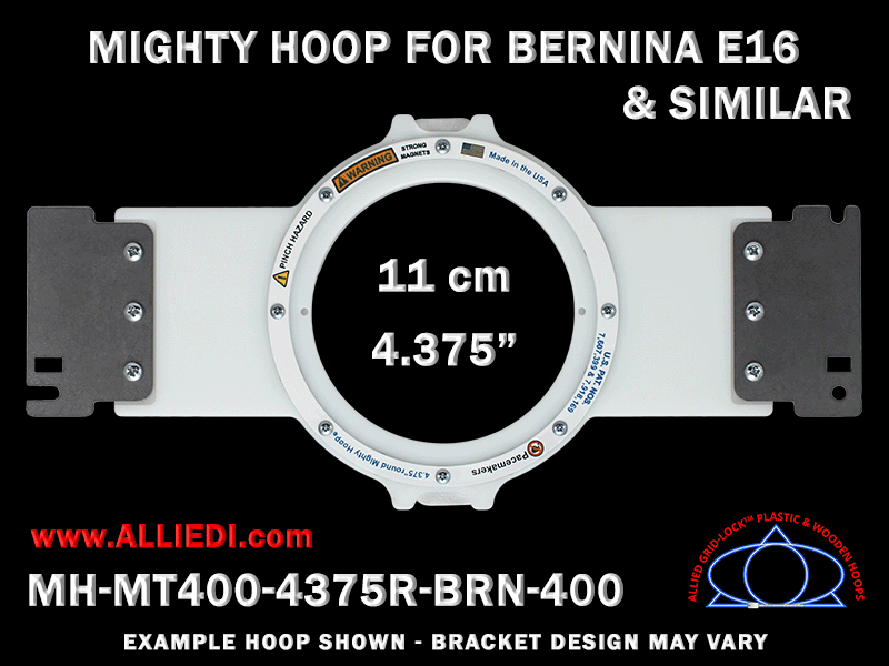 Bernina E16 4.375 inch (11 cm) Round Magnetic Mighty Hoop for 400 mm Sew Field / Arm Spacing