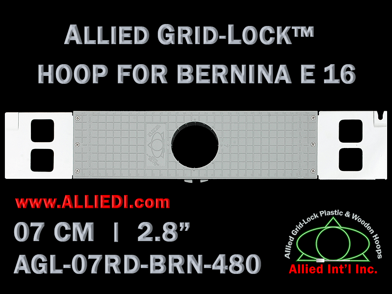 7 cm (2.8 inch) Round Allied Grid-Lock Plastic Embroidery Hoop - Bernina 480