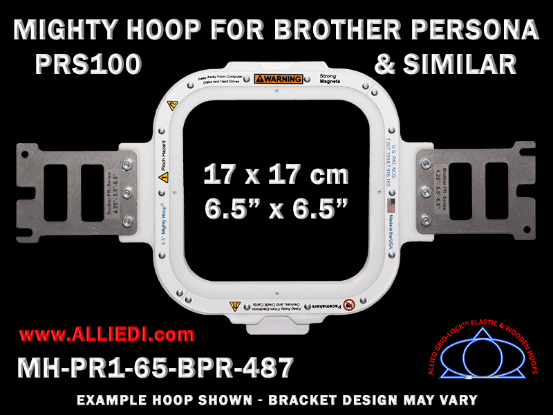 Brother PRS100 Persona Single-Needle 6.5 x 6.5 inch (17 x 17 cm) Square Magnetic Mighty Hoop