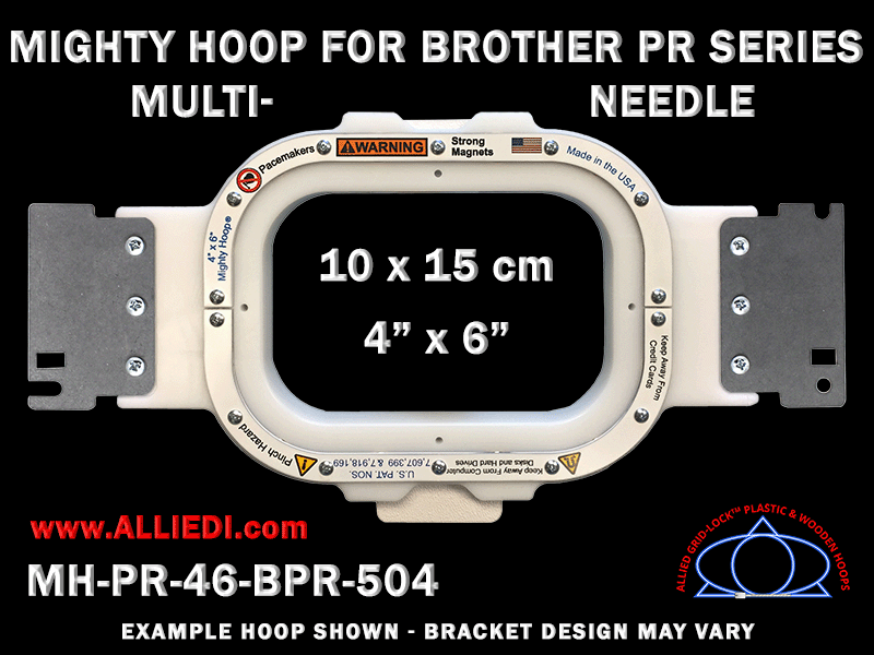 Brother PR Series Multi-Needle 4 x 6 inch (10 x 15 cm) Rectangular Magnetic Mighty Hoop