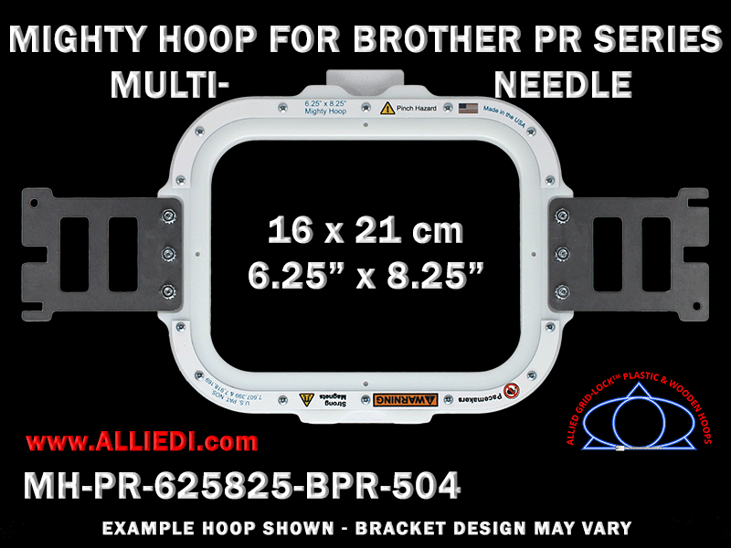 Brother PR Series Multi-Needle 6.25 x 8.25 inch (16 x 21 cm) Rectangular Magnetic Mighty Hoop