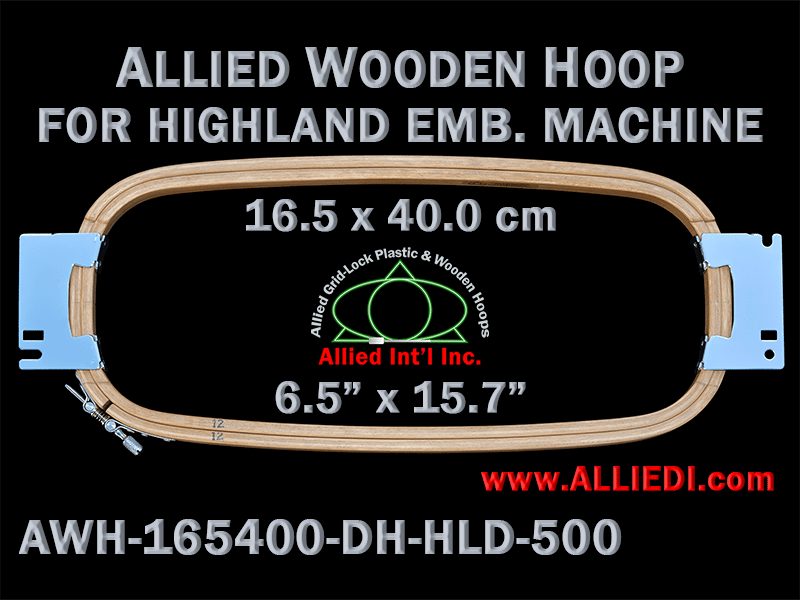 Highland 16.5 x 40.0 cm (6.5 x 15.7 inch) Rectangular Allied Wooden Embroidery Hoop