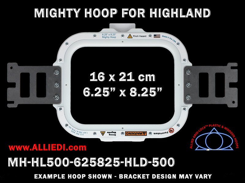 Highland 6.25 x 8.25 inch (16 x 21 cm) Rectangular Magnetic Mighty Hoop for 500 mm Sew Field / Arm Spacing