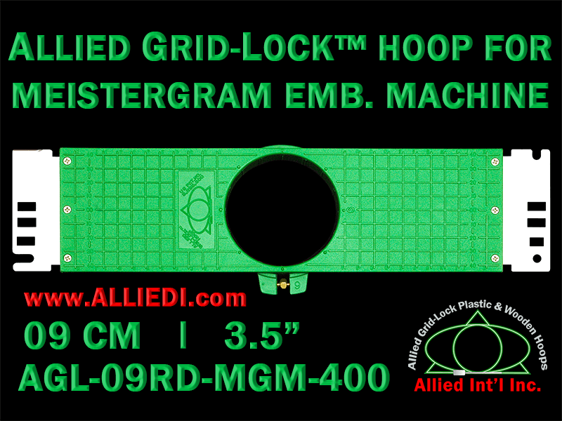 9 cm (3.5 inch) Round Allied Grid-Lock Plastic Embroidery Hoop - Meistergram 400
