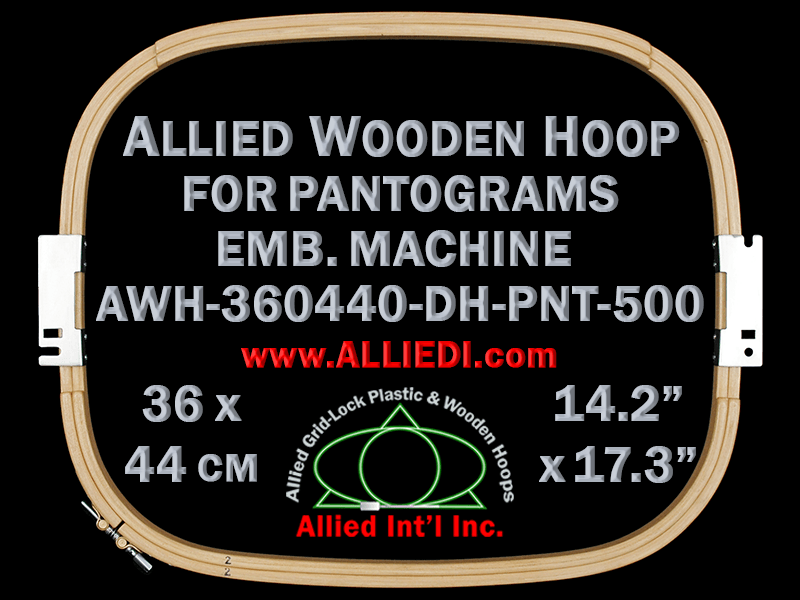 36.0 x 44.0 cm (14.2 x 17.3 inch) Rectangular Allied Wooden Embroidery Hoop