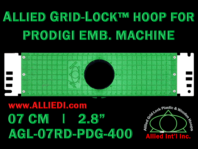 7 cm (2.8 inch) Round Allied Grid-Lock Plastic Embroidery Hoop - Prodigi 400