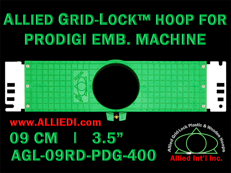 9 cm (3.5 inch) Round Allied Grid-Lock Plastic Embroidery Hoop - Prodigi 400