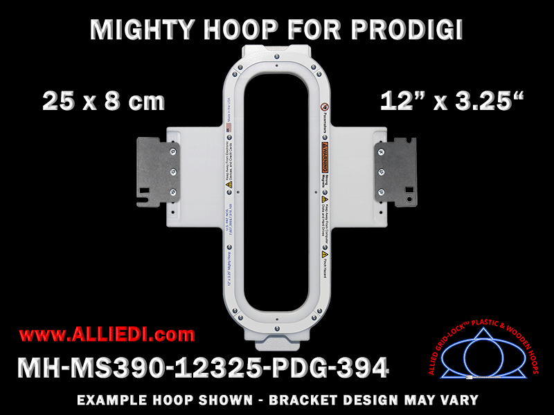 Prodigi 12 x 3.25 inch (30 x 8 cm) Vertical Rectangular Magnetic Mighty Hoop for 394 mm Sew Field / Arm Spacing