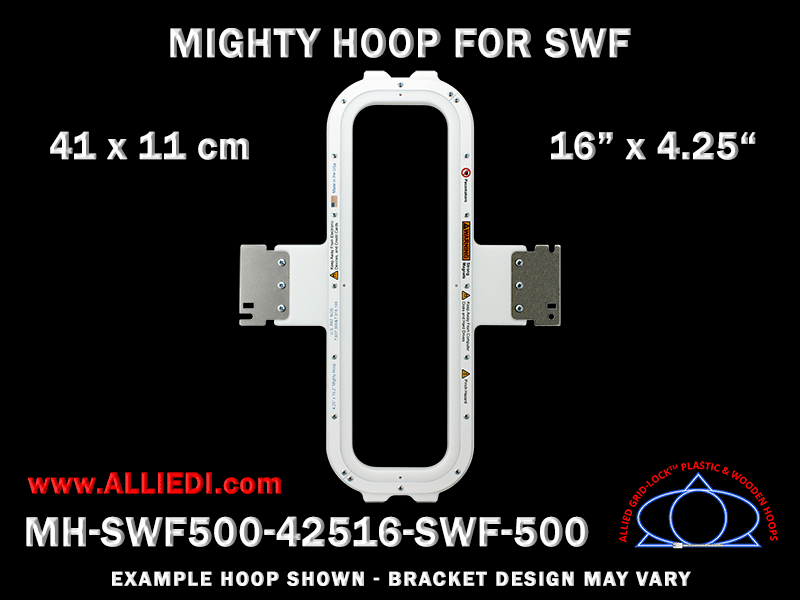SWF 16 x 4.25 inch (41 x 11 cm) Vertical Magnetic Mighty Hoop for 500 mm Sew Field / Arm Spacing