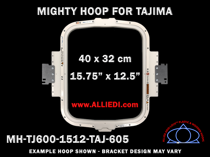 Tajima 15.75 x 12.5 inch (40 x 32 cm) Vertical Rectangular Magnetic Mighty Hoop for 605 mm Sew Field / Arm Spacing