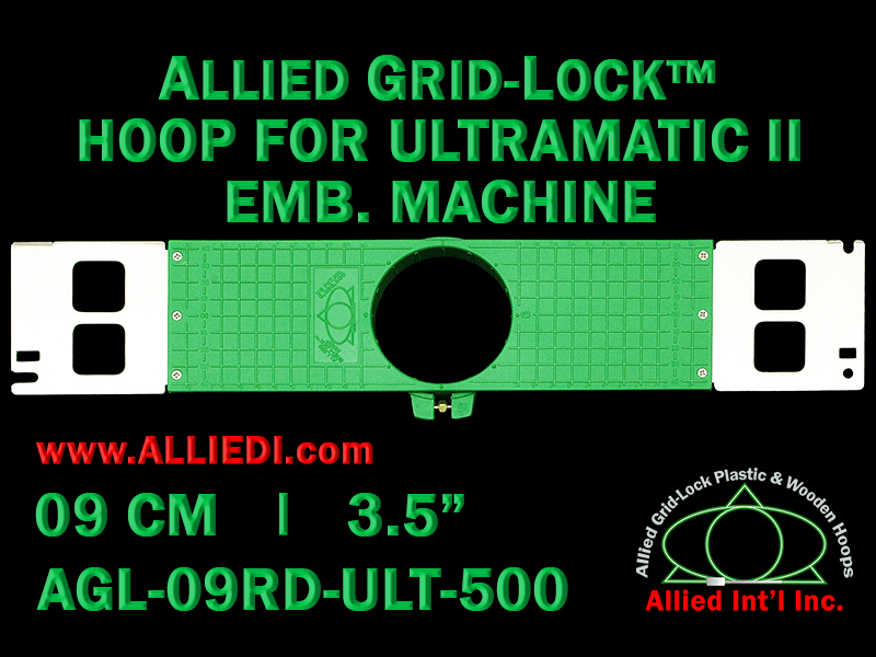 9 cm (3.5 inch) Round Allied Grid-Lock Plastic Embroidery Hoop - Ultramatic-II 500
