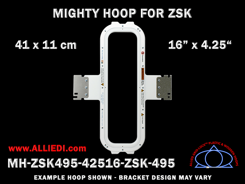 ZSK 16 x 4.25 inch (41 x 11 cm) - Vertical Magnetic Mighty Hoop for 495 mm Sew Field / Arm Spacing