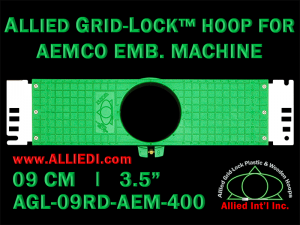 9 cm (3.5 inch) Round Allied Grid-Lock Plastic Embroidery Hoop - Aemco 400