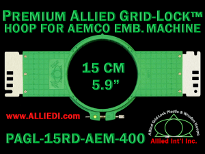 15 cm (5.9 inch) Round Premium Allied Grid-Lock Plastic Embroidery Hoop - Aemco 400