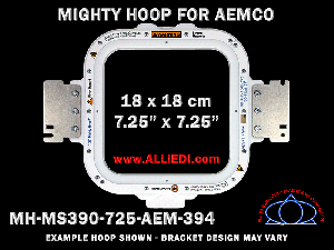 Aemco 7.25 x 7.25 inch (18 x 18 cm) Square Magnetic Mighty Hoop for 400 mm Sew Field / Arm Spacing