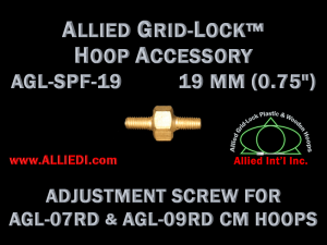 19 mm (0.75 inch) Replacement Hoop Adjustment Thumbscrew for Standard Version 07 cm and 09 cm Round Allied Grid-Lock Embroidery Hoops