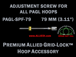79 mm (3.11 inch) Knurled Hoop Adjustment Screw with Barrel Nut for All Premium Allied Grid-Lock Embroidery Hoops