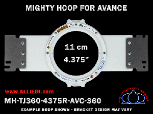 Avance 4.375 inch (11 cm) Round Magnetic Mighty Hoop for 360 mm Sew Field / Arm Spacing