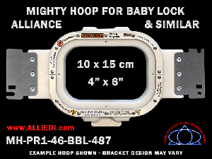 Baby Lock Alliance Single-Needle 4 x 6 inch (10 x 15 cm) Rectangular Magnetic Mighty Hoop