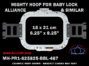 Baby Lock Alliance Single-Needle 6.25 x 8.25 inch (16 x 21 cm) Rectangular Magnetic Mighty Hoop