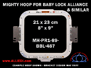Baby Lock Alliance Single-Needle 8 x 9 inch (21 x 23 cm) Rectangular Magnetic Mighty Hoop