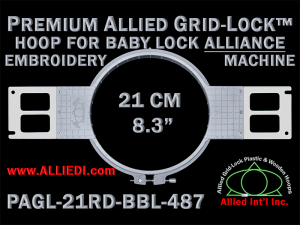 Baby Lock Alliance 21 cm (8.3 inch) Round Premium Allied Grid-Lock Embroidery Hoop