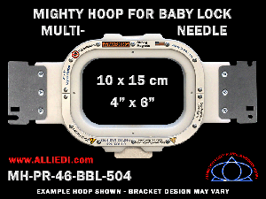 Baby Lock Multi-Needle 4 x 6 inch (10 x 15 cm) Rectangular Magnetic Mighty Hoop