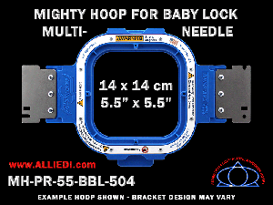 Baby Lock Multi-Needle 5.5 x 5.5 inch (14 x 14 cm) Square Magnetic Mighty Hoop