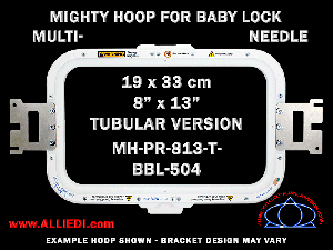 Baby Lock Multi-Needle 8 x 13 inch (19 x 33 cm) Rectangular Magnetic Mighty Hoop - Tubular Version