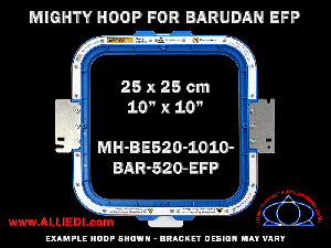 Barudan 10 x 10 inch (25 x 25 cm) Square Magnetic Mighty Hoop for 520 mm Sew Field / Arm Spacing EFP Type