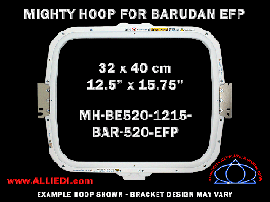 Barudan 12.5 x 15.75 inch (32 x 40 cm) Rectangular Magnetic Mighty Hoop for 520 mm Sew Field / Arm Spacing EFP Type