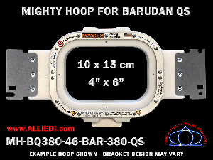Barudan 4 x 6 inch (10 x 15 cm) Rectangular Magnetic Mighty Hoop for 380 mm Sew Field / Arm Spacing QS Type