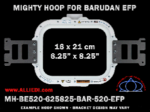 Barudan 6.25 x 8.25 inch (16 x 21 cm) Rectangular Magnetic Mighty Hoop for 520 mm Sew Field / Arm Spacing EFP Type