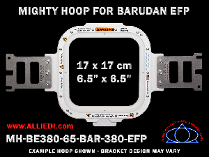 Barudan 6.5 x 6.5 inch (17 x 17 cm) Square Magnetic Mighty Hoop for 380 mm Sew Field / Arm Spacing EFP Type