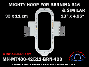 Bernina E16 13 x 4.25 inch (33 x 11 cm) Vertical Rectangular Magnetic Mighty Hoop for 400 mm Sew Field / Arm Spacing