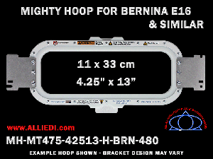 Bernina E16 4.25 x 13 inch (11 x 33 cm) Horizontal Magnetic Mighty Hoop for 480 mm Sew Field / Arm Spacing