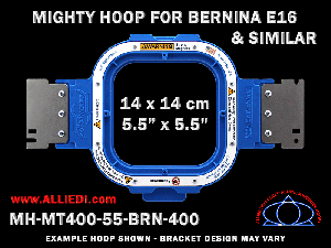 Bernina E16 5.5 x 5.5 inch (14 x 14 cm) Square Magnetic Mighty Hoop for 400 mm Sew Field / Arm Spacing