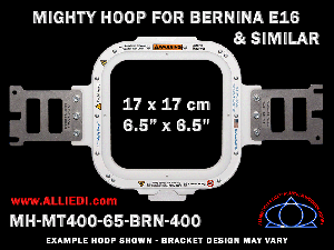 Bernina E16 6.5 x 6.5 inch (17 x 17 cm) Square Magnetic Mighty Hoop for 400 mm Sew Field / Arm Spacing