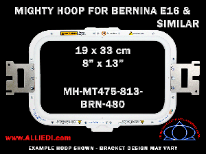Bernina E16 8 x 13 inch (19 x 33 cm) Rectangular Magnetic Mighty Hoop for 480 mm Sew Field / Arm Spacing